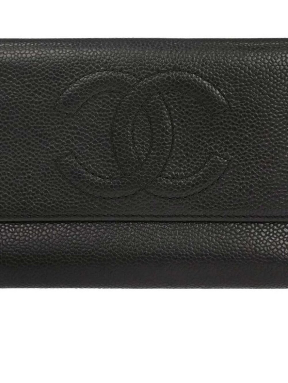 Chanel Black Calfskin Trifold Wallet